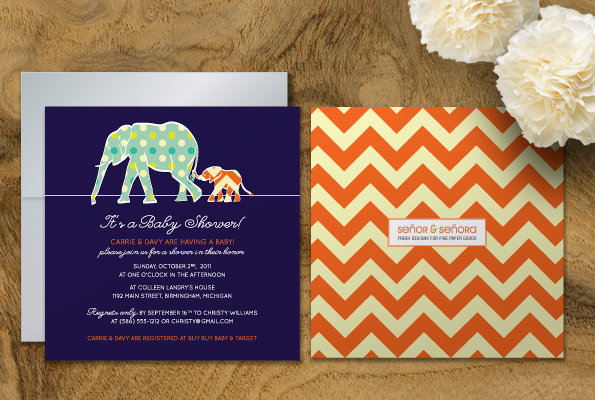 Baby Elephant Invitations